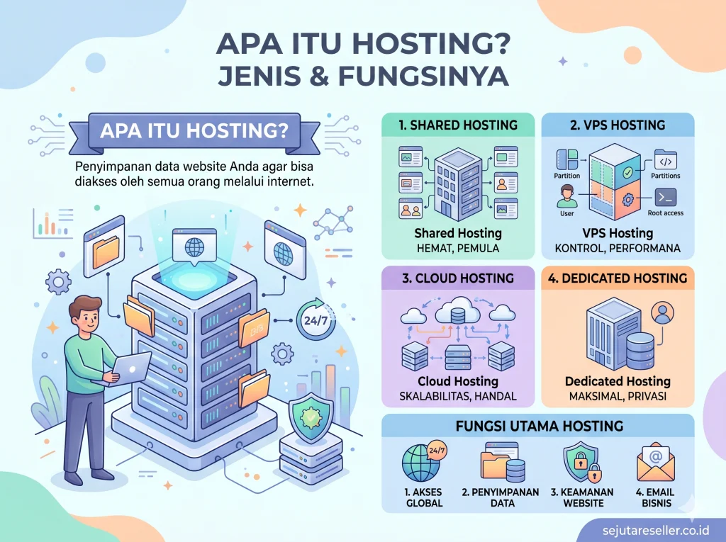 Apa Itu Hosting? Jenis Hosting Dan Apa Saja Fungsinya.